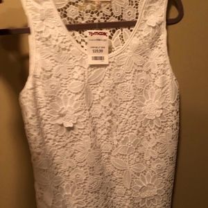 White cropped Lace top. S